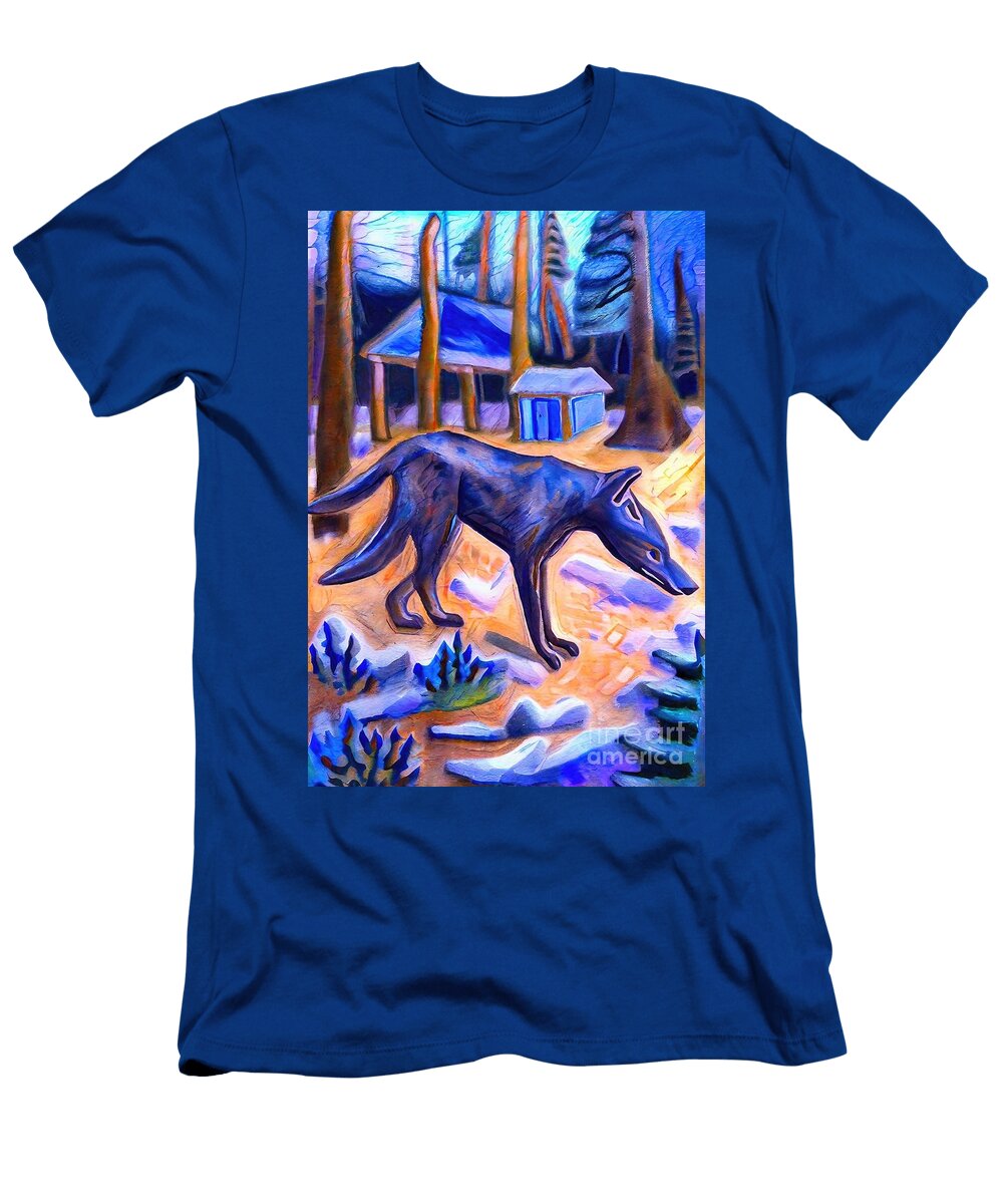 Painting Coyote Art Image Nature Animal Watercol N Akkash T-Shirt