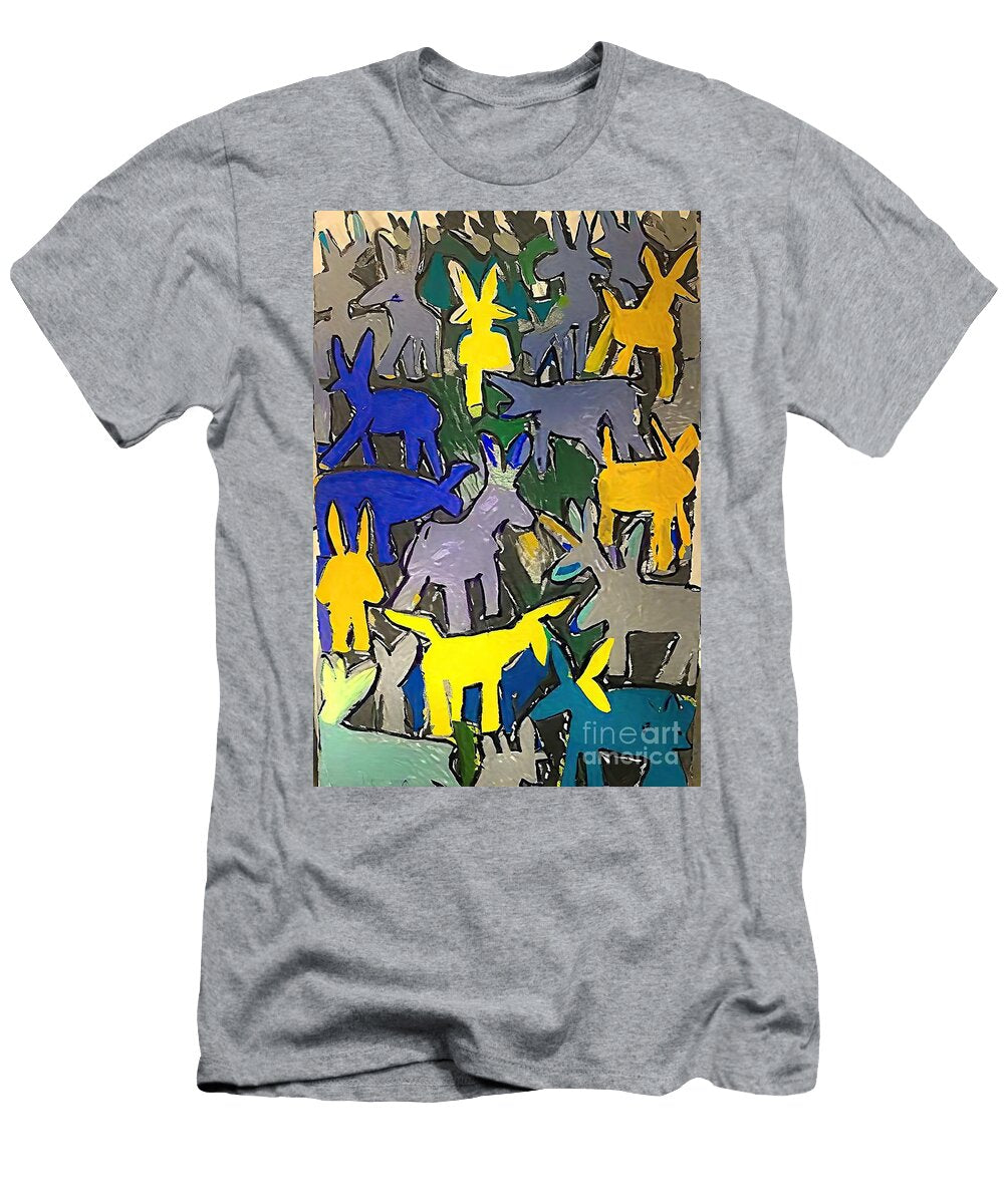 Painting Donkey Composition Art Background Colorf N Akkash T-Shirt
