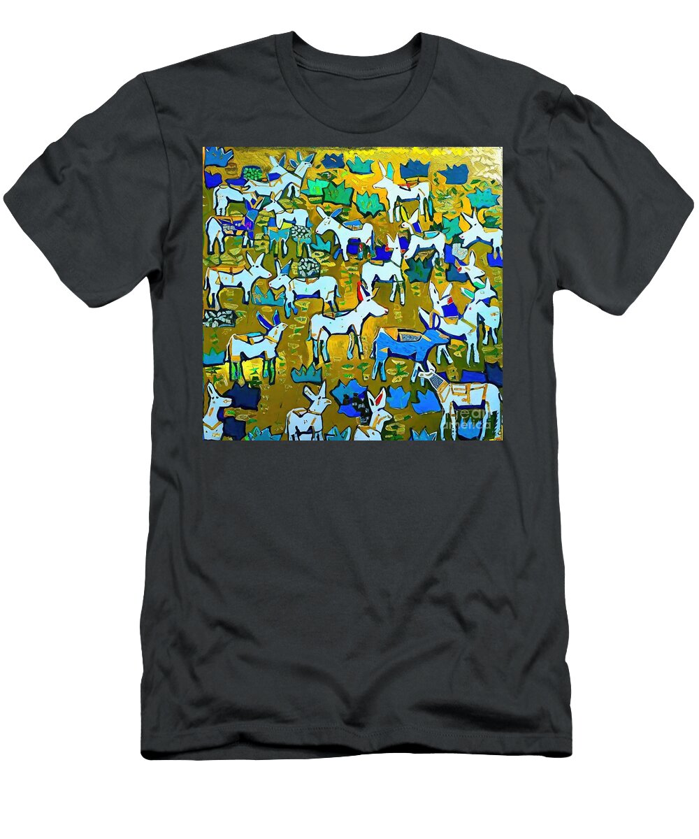 Painting Dream Donkeys Art Image Background Natu N Akkash T-Shirt
