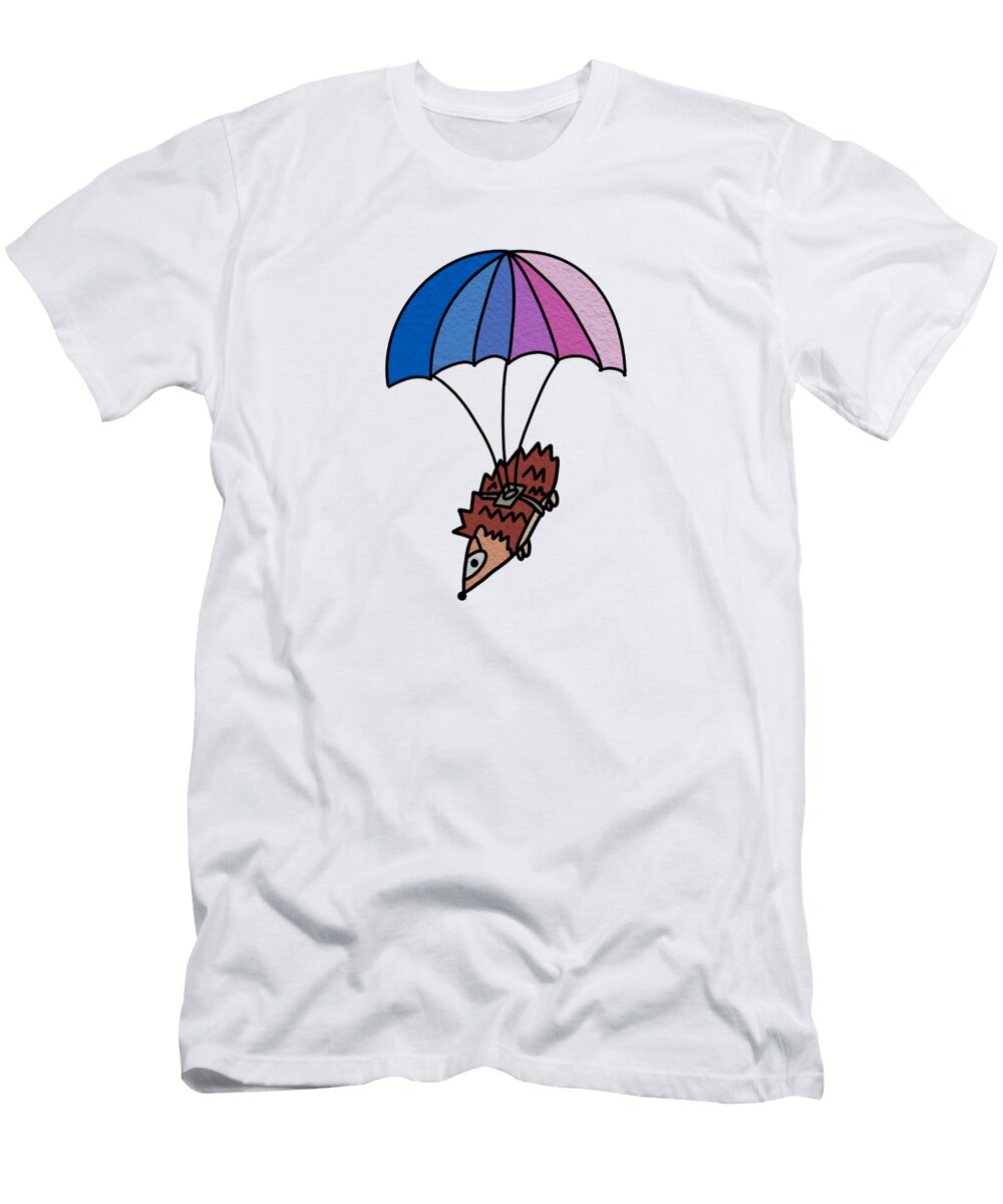 Parachuting Hog Anastasiya Malakhova T-Shirt