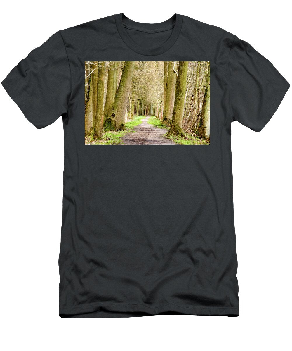 Path Through Woodland Trees Johan Ferret T-Shirt