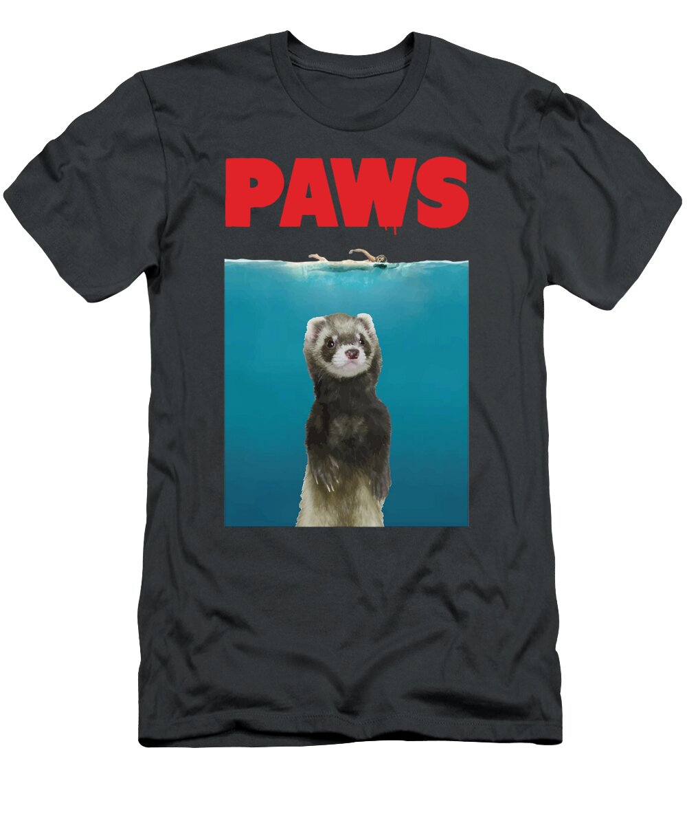 Paws Ferret Funny Jaws Movie S Movie S for Men Cool Mo Joosje Van Dockum T-Shirt