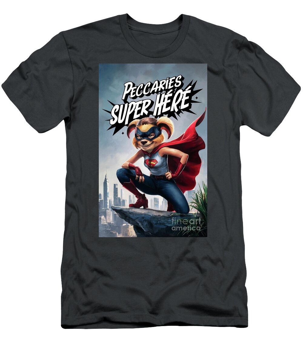 Peccaries Superhero Rhys Jacobson T-Shirt