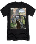 People Strewing Palm Fronds in the Path As Jesus Enters Jerusalem on a Donkey Hand Colored Woodcut American School T-Shirt