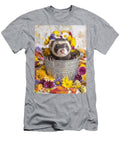 Pet Ferret Adorable Animal Ferret European Polecat Flower Crown Elmer Powers T-Shirt