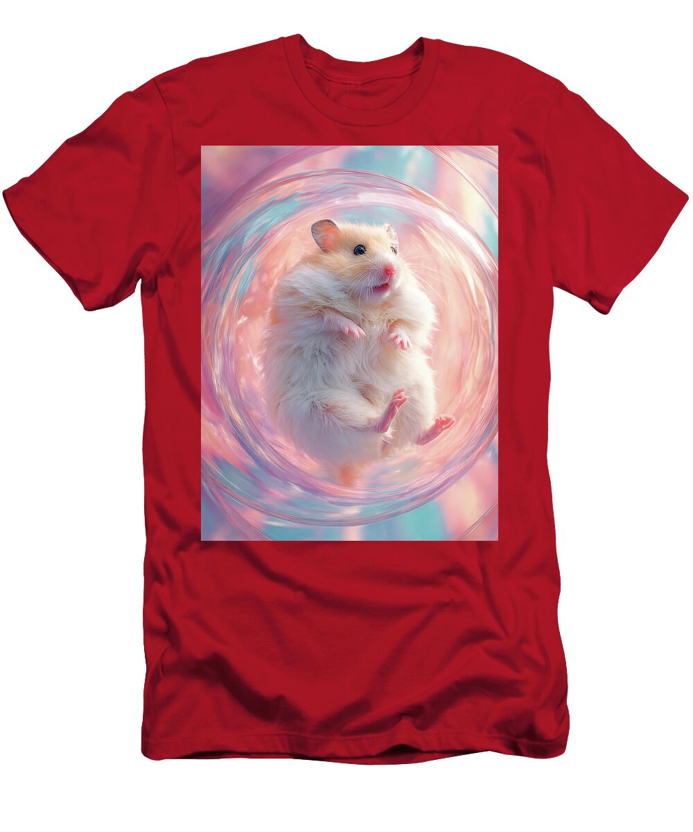 Pet Hamster in Colorful Swirl Orb Jk T-Shirt