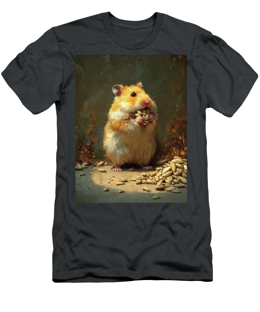 Pet Hamster Nibbles Seeds Cozy Portrait Jk T-Shirt