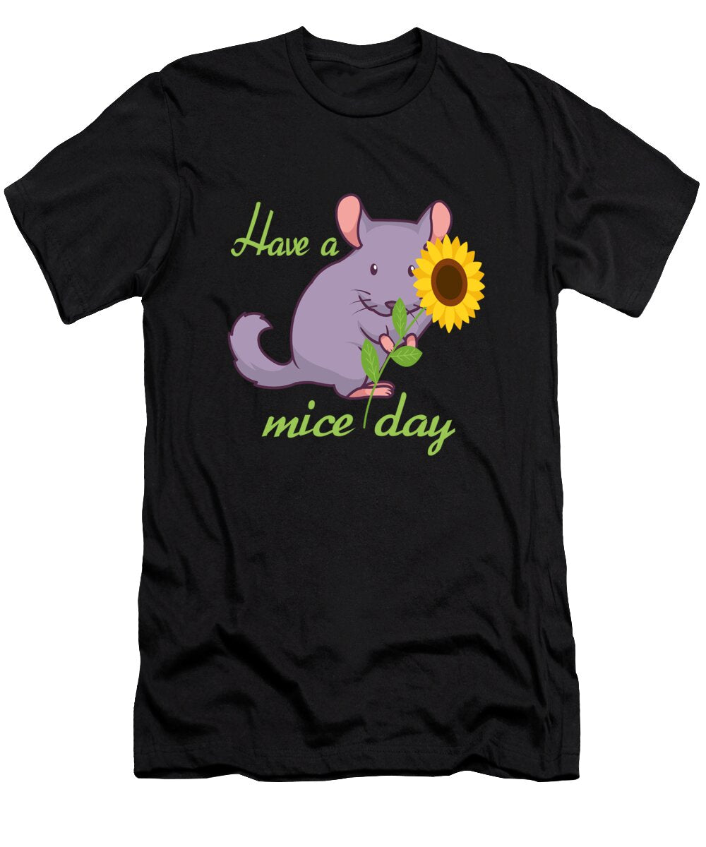 Pet Mice Funny Sayings Cute Mouse Flower Evgenia Halbach T-Shirt