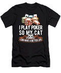 Poker Cat Cards Gambling Gambler Texas Holdem Poker Crazy Squirrel T-Shirt