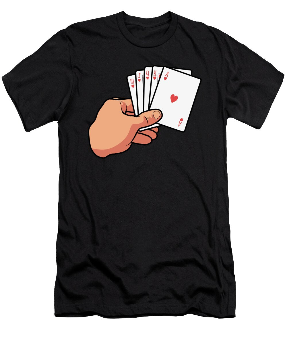 Poker Gambling Texas Holdem Cards Gambler Poker Crazy Squirrel T-Shirt
