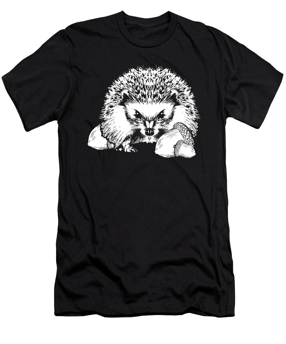 Porcupine Acorn Rodent Animal Wildlife Porcupine Crazy Squirrel T-Shirt