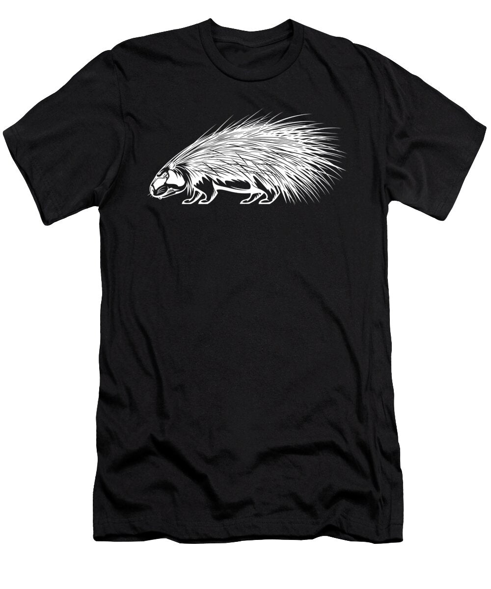 Porcupine Animal Rodent Wildlife Porcupine Crazy Squirrel T-Shirt