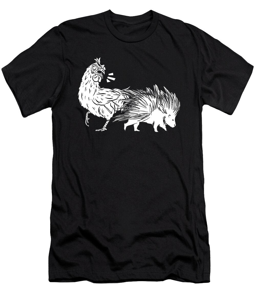 Porcupine Chicken Wildlife Animal Rodent Porcupine Crazy Squirrel T-Shirt