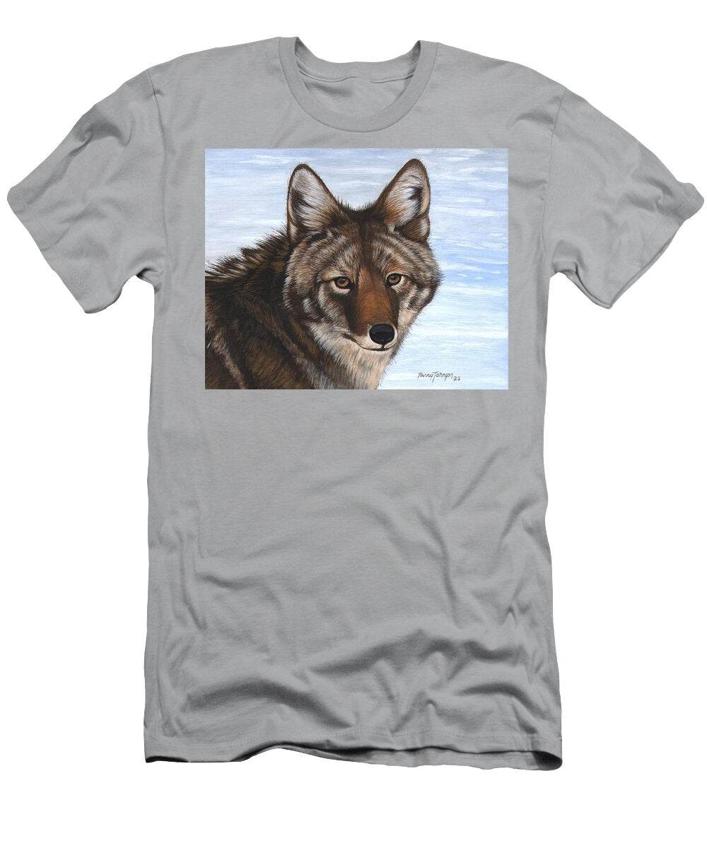 Portrait of a Coyote in Nature Parry Johnson T-Shirt
