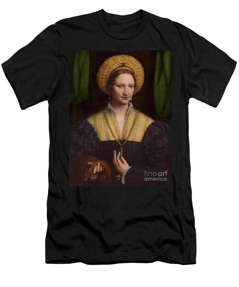 Portrait of a Lady 1520 1525 Oil on Panel Bernardino Luini T-Shirt