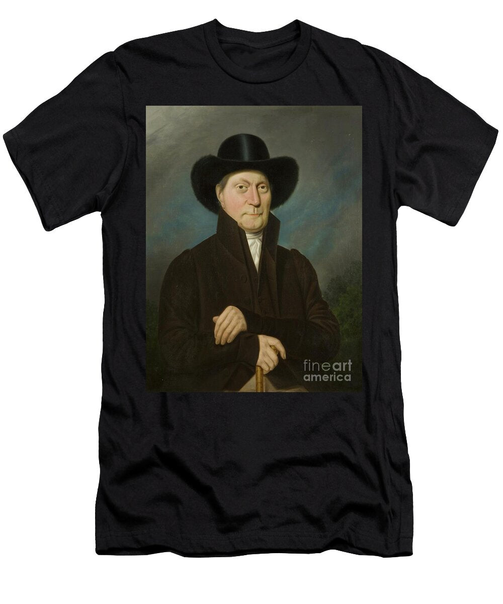 Portrait of a Man in a Beaver Hat 1835 Samuel Colman T-Shirt