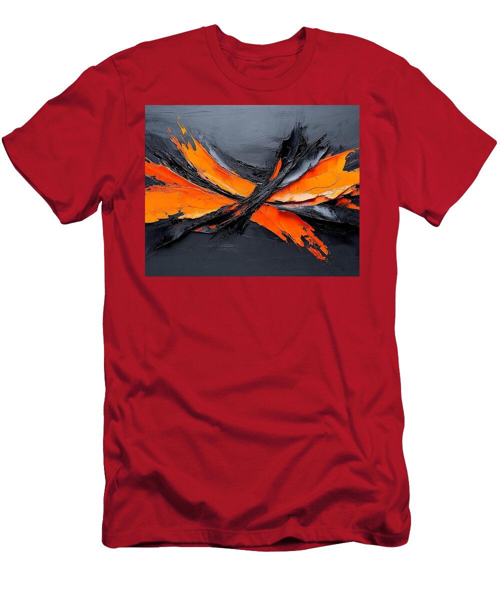 Power in Orange and Black Noah Parker T-Shirt