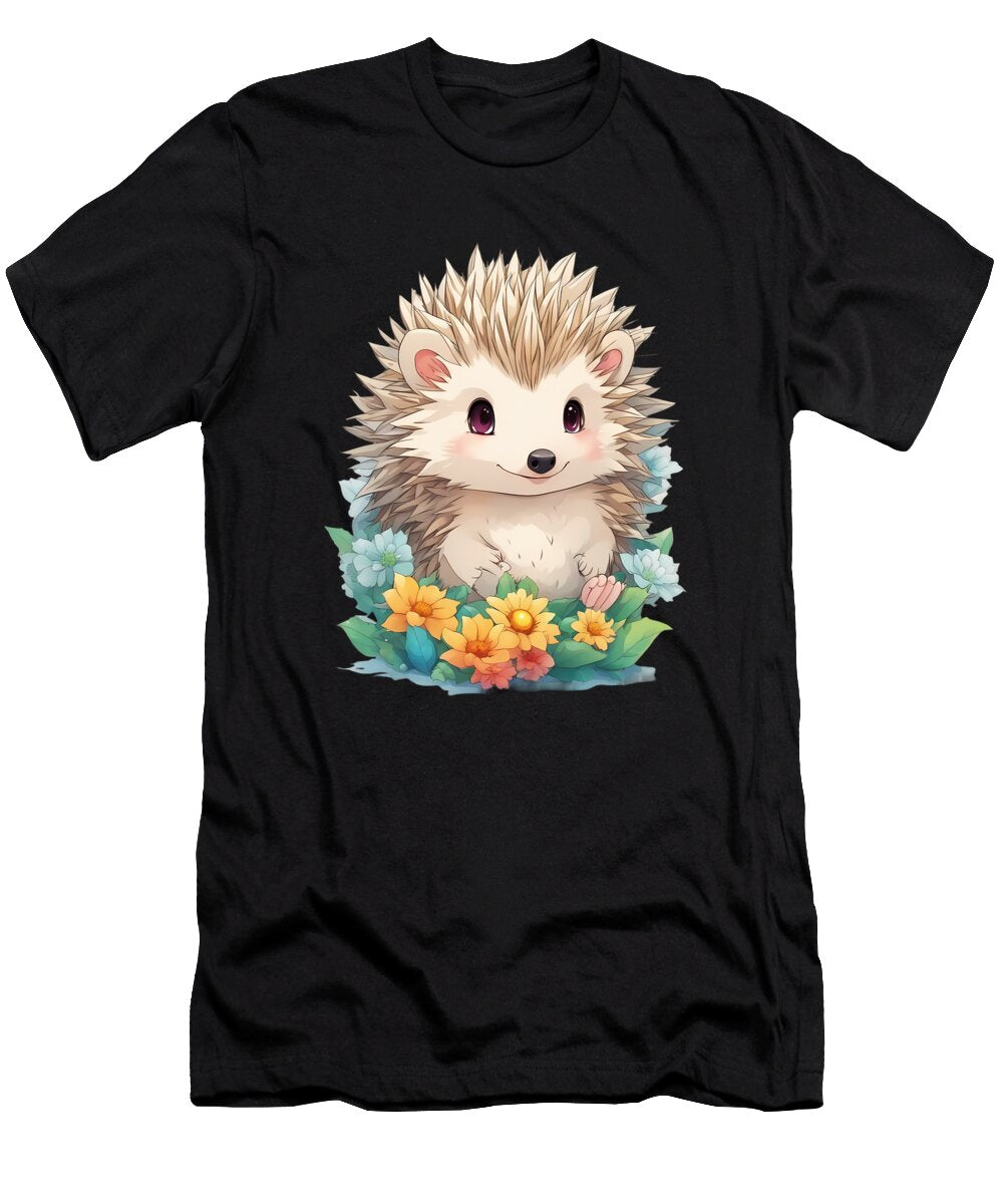 Prickly Paws Baby Hedgehog Anime Girl Nft T-Shirt