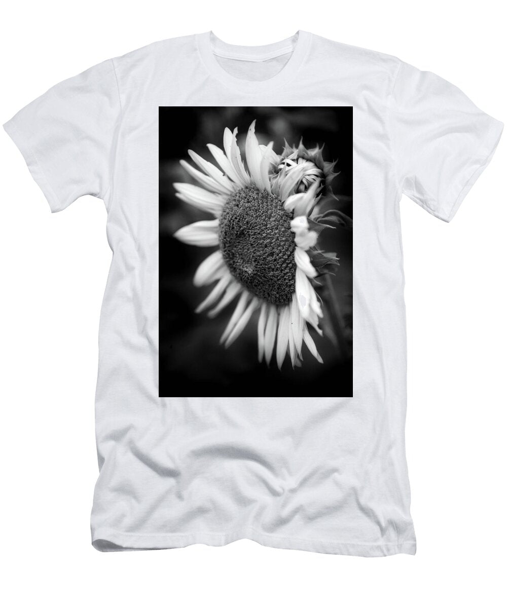 Profile of Sunflower in Black and White Greg Mimbs T-Shirt