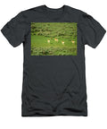 Pronghorn Antelopes Chasing Coyote John Burk T-Shirt