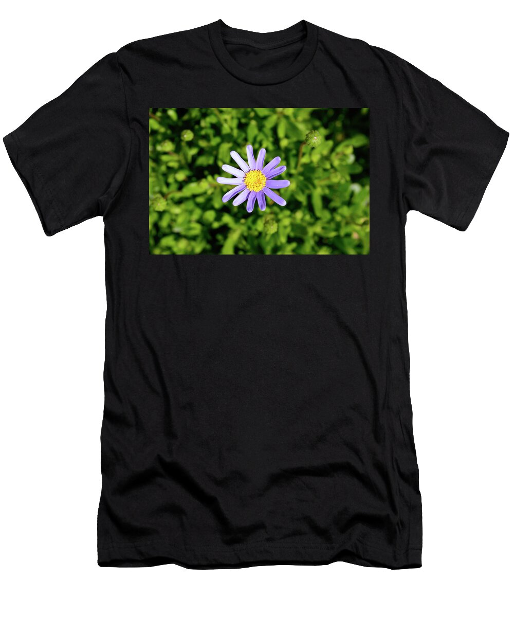 Purple Felicia Flower Top View Johan Ferret T-Shirt