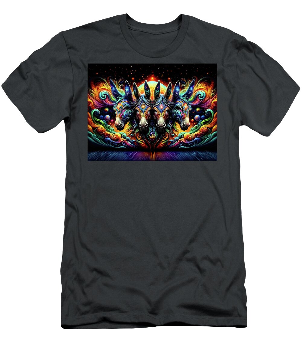 Quantum Donkey Quasar Bill and Linda Tiepelman T-Shirt