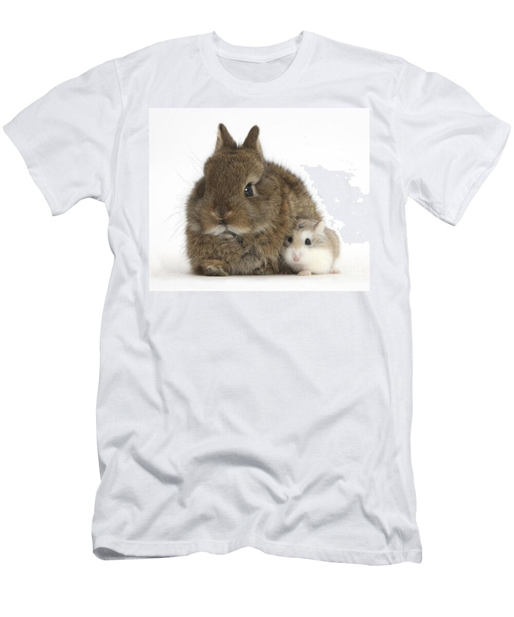 Rabbit and Roborovski Hamster Mark Taylor T-Shirt