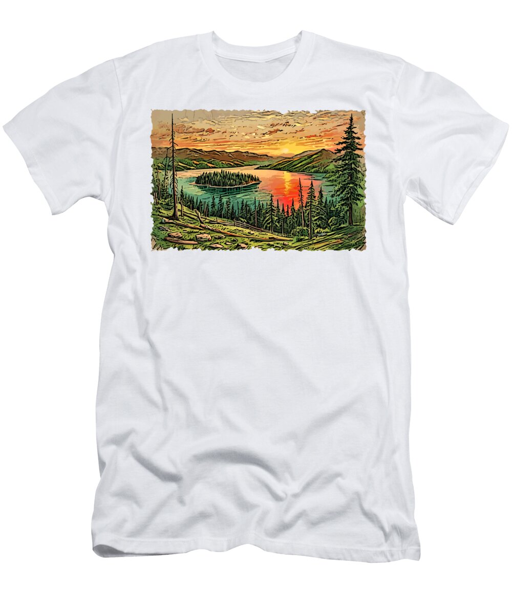 Rabbits Bay Lake of Bays Ontario Canada Long Shot T-Shirt