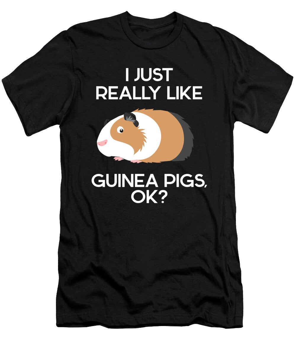 Really Like Guinea Pigs Rodent Moon T-Shirt