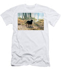 Rear View of Dog on Path Near Branch Johan Ferret T-Shirt