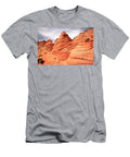 Red and White Striped Buttes Adam Jewell T-Shirt