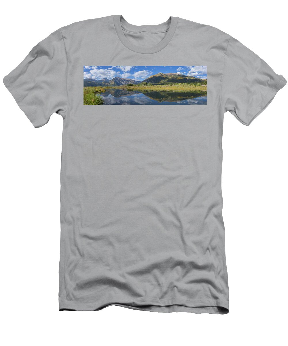 Reflections of the Sawatch Range in the Autumn Bridget Calip T-Shirt