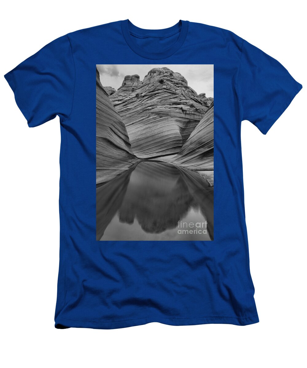 Reflections of the Wave Black and White Adam Jewell T-Shirt