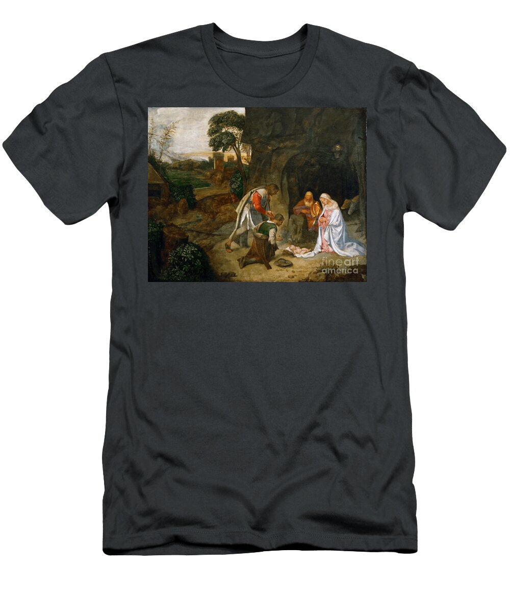 Renaissance the Adoration of the Shepherds By Giorgione Giorgio Giorgione T-Shirt
