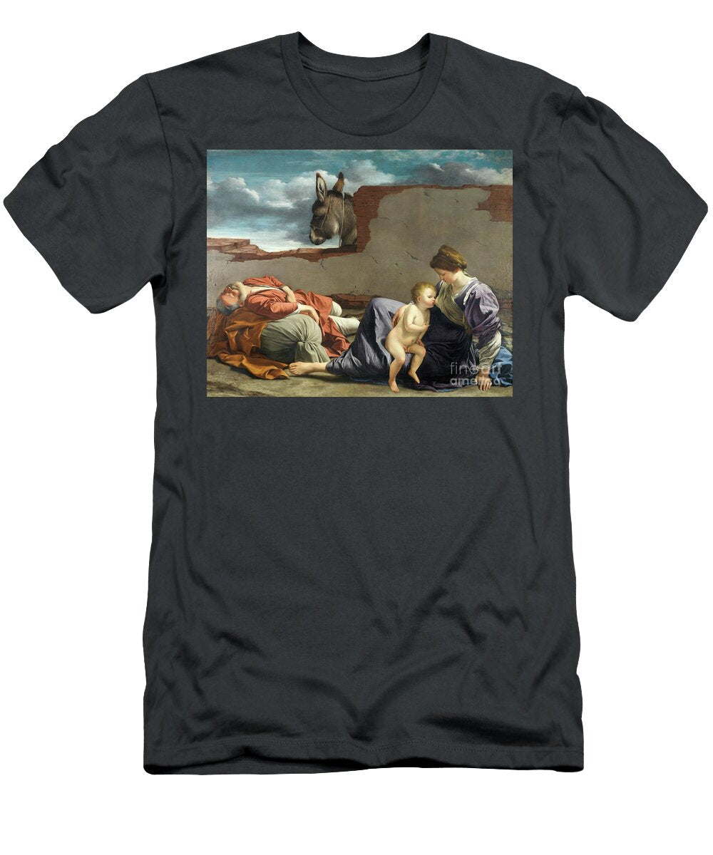 Rest on the Flight Into Egypt By Orazio Gentileschi Orazio Gentileschi T-Shirt