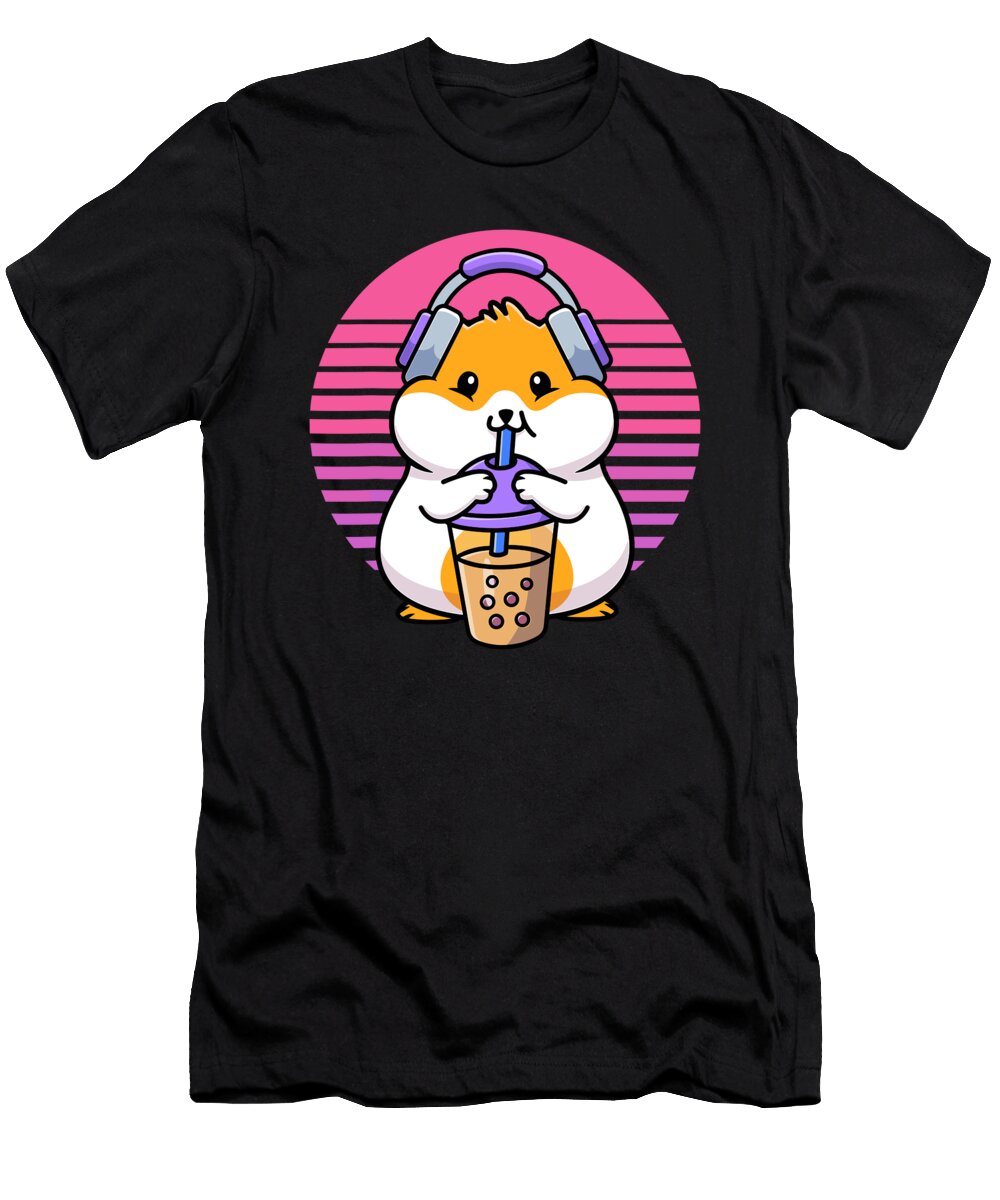 Retro Boba and Kpop Kawaii Hamster K Pop Merchandise 1 T-Shirt