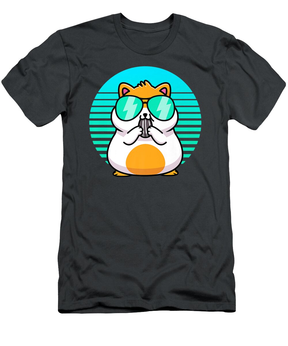 Retro Hamster Kawaii Hamster Dad Kids Hamster Mom Luisz Seree T-Shirt
