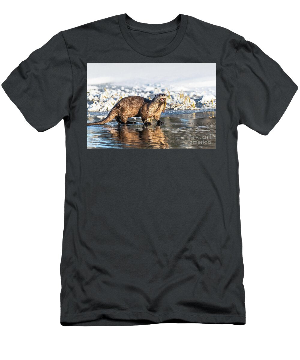 River Otter Reflection Daryl L Hunter T-Shirt