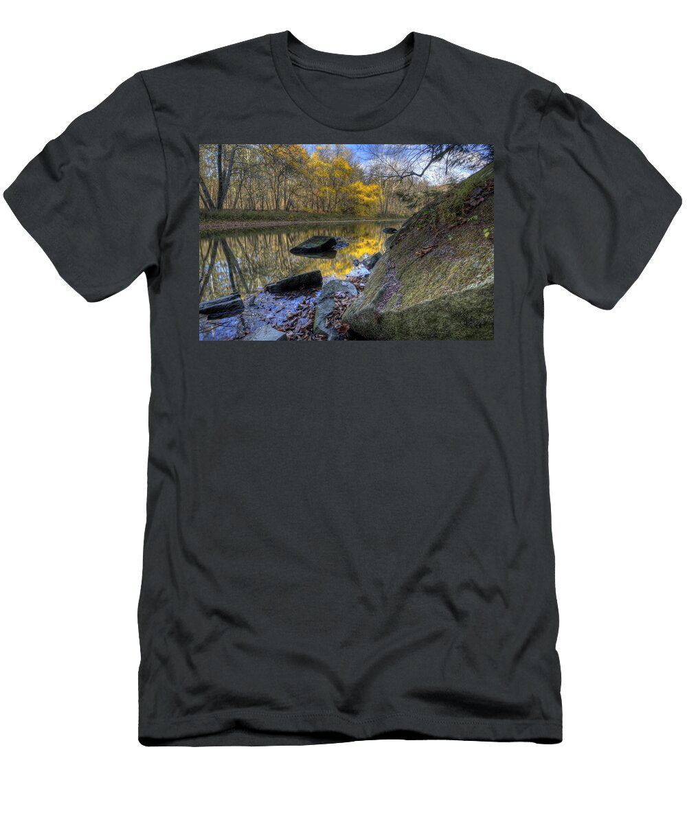 River Reflection in Fall David Dufresne T-Shirt