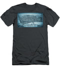Rochester Pennsylvania Vintage Map Birds Eye View 1900 Blue Carol Japp T-Shirt