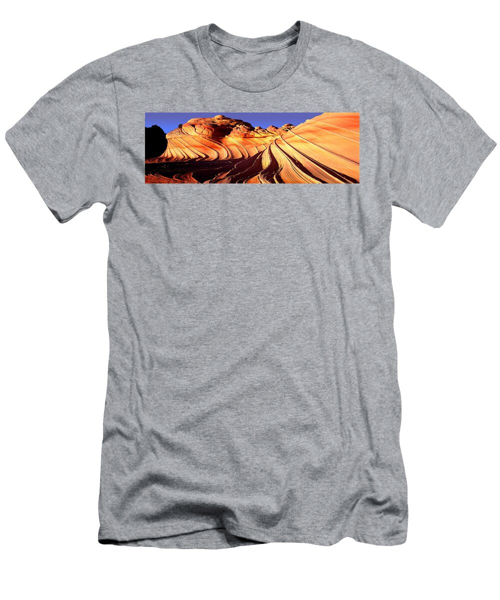 Sandstone Hills the Wave Coyote Panoramic Images T-Shirt