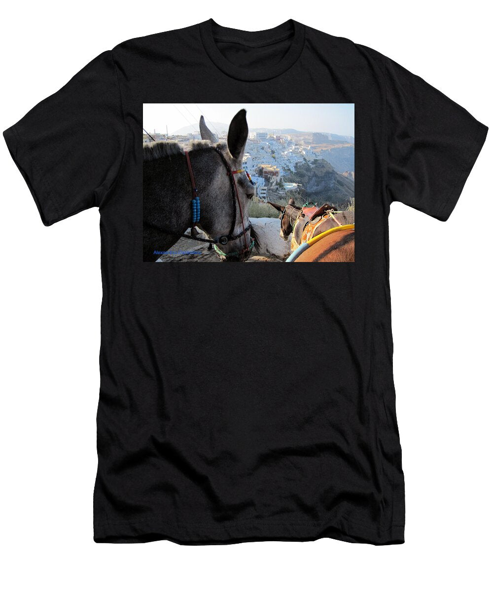 Santorini and Donkeys Alexandros Daskalakis T-Shirt