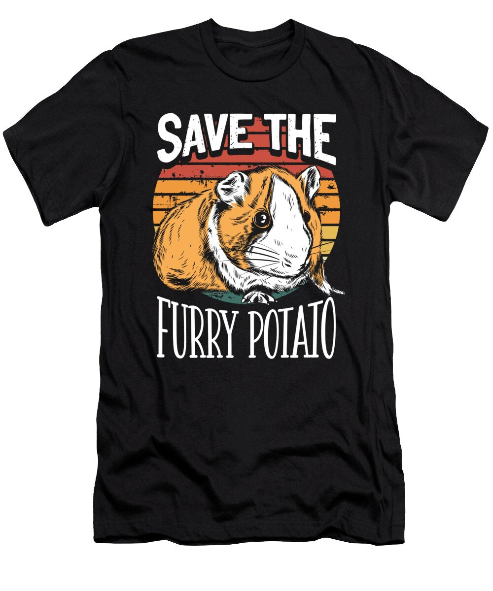 Save the Furry Potato Guinea Pig Raphaelartdesign T-Shirt