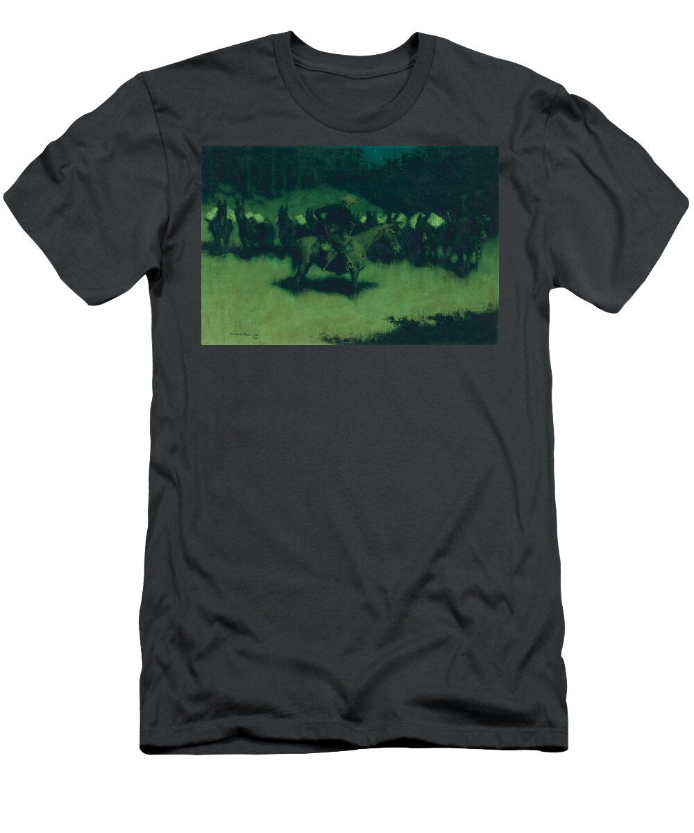 Scare in a Pack Train Frederic Remington T-Shirt