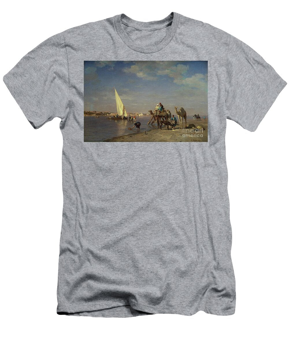 Scene By the Nile 1859 Leon Auguste Adolphe Belly T-Shirt
