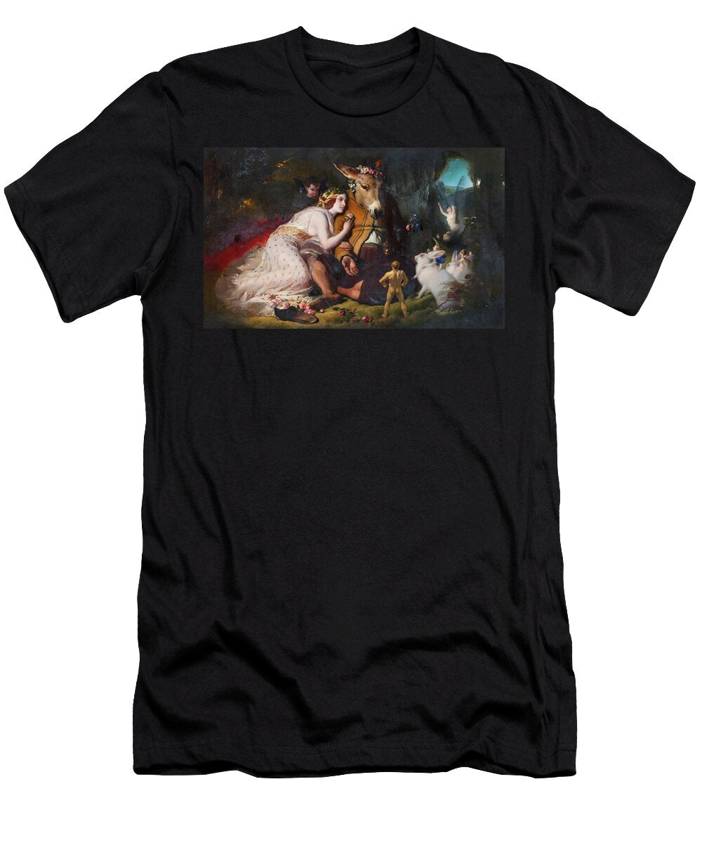Scene From a Midsummer Nights Dream Titania and Bottom By Edwin Landseer Edwin Henry Landseer T-Shirt