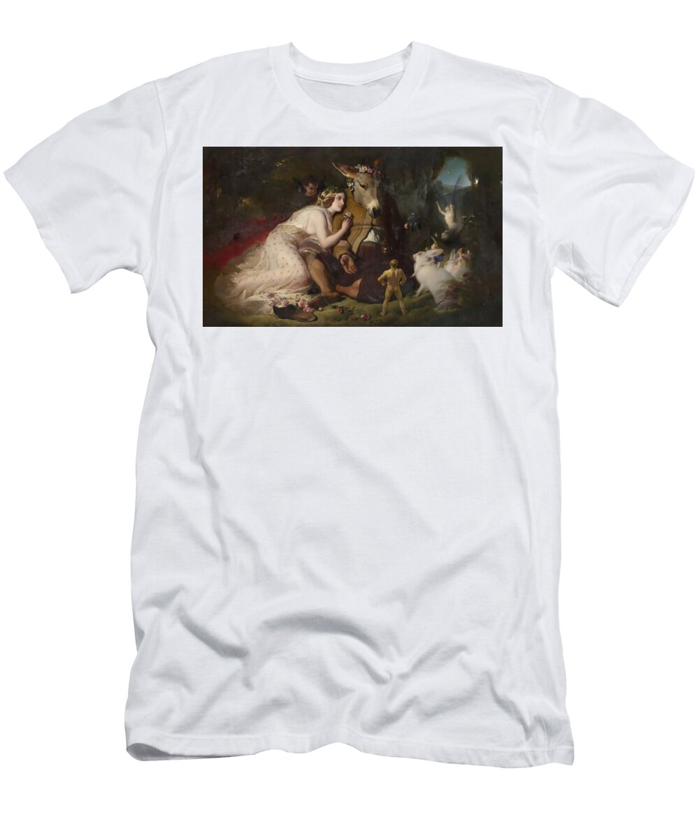 Scene From a Midsummer Nights Dream Titania and Bottom Digital Remastered Edition Edwin Henry Landseer T-Shirt