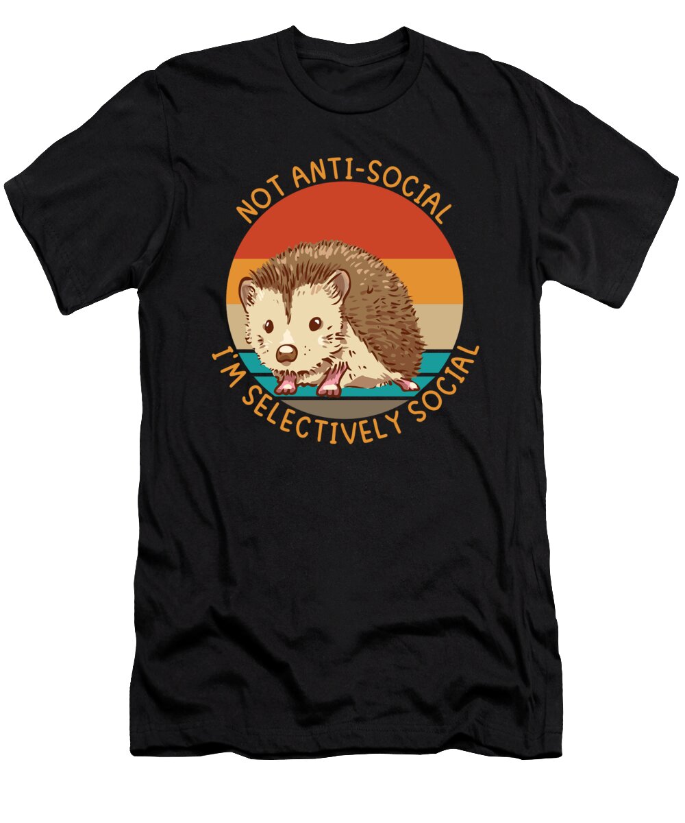 Selectively Social Retro Hedgehog Me T-Shirt