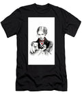 Serious Young Girl in Ornate Coat Holding Pet Ferret Jon Fennel T-Shirt