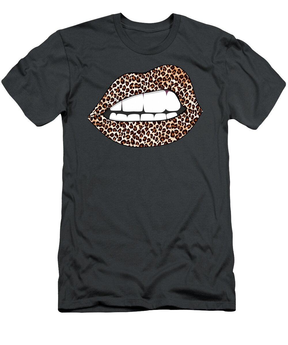 Sexy Leopard Print Lips Fashion Art Design Cheetah Print Eljay Cecelia T-Shirt